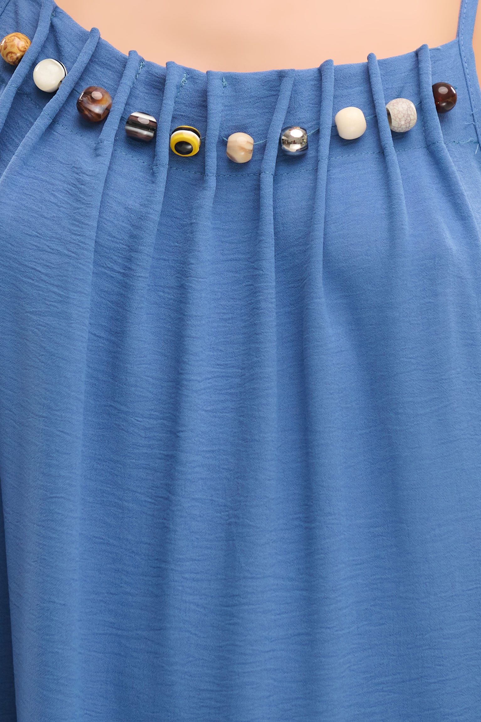 Ethnic Beaded Maxi Crepe Dress
