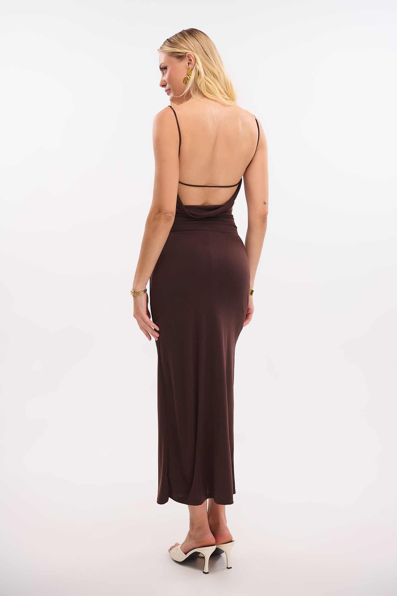 Open Back Midi Dress