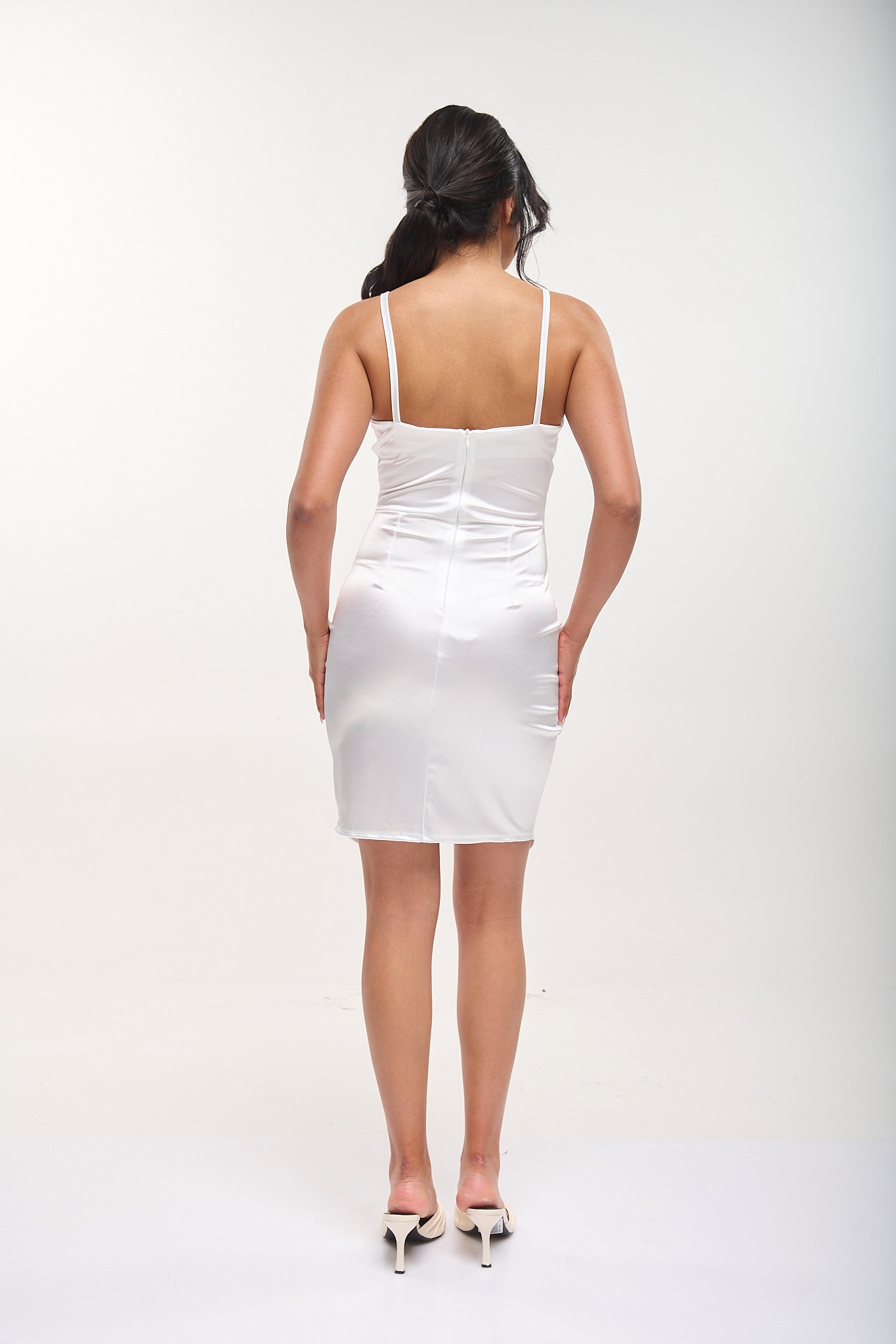 Mini Shinny Ruched Dress