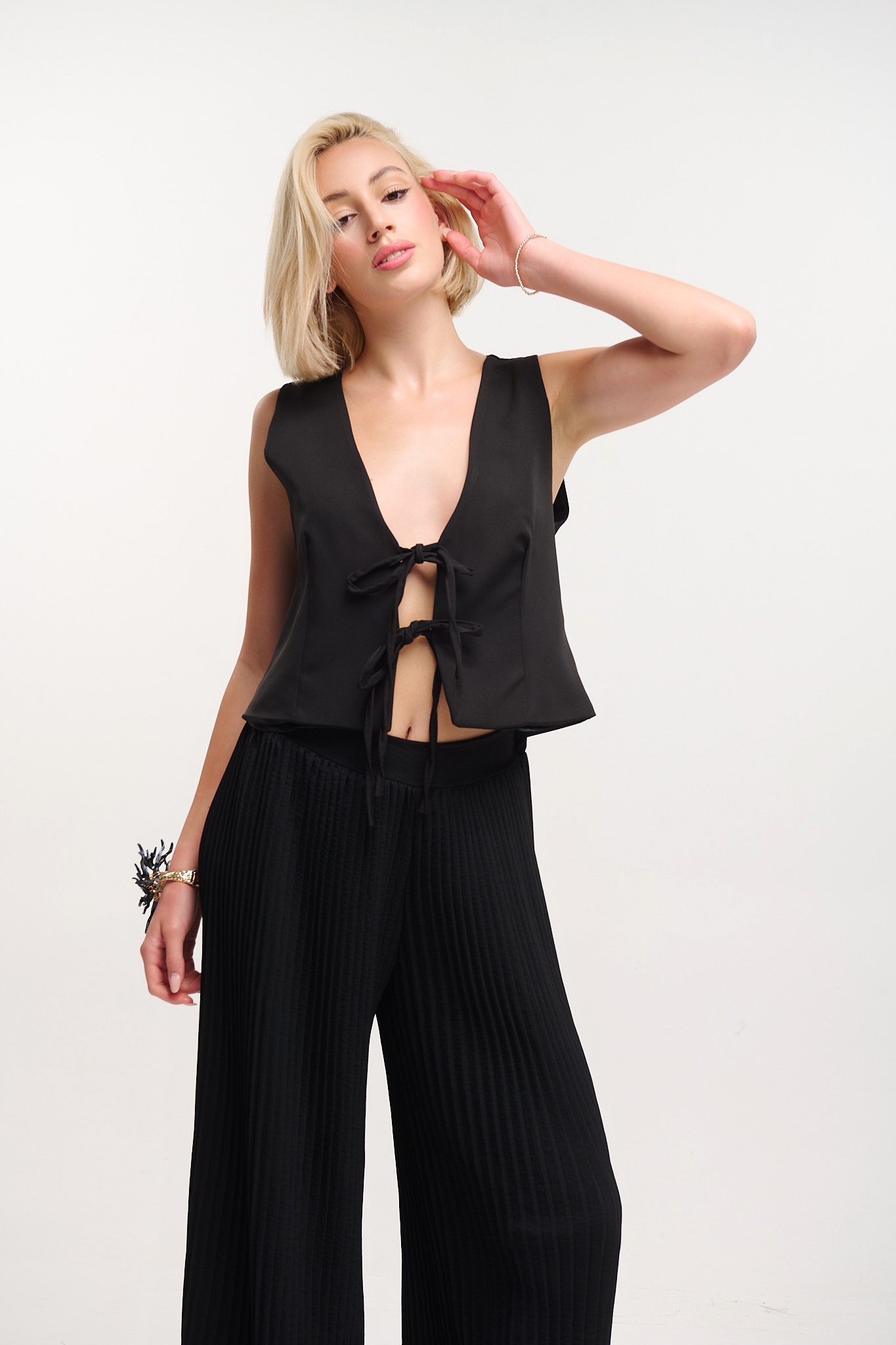 Set Vest & Pleated Pants