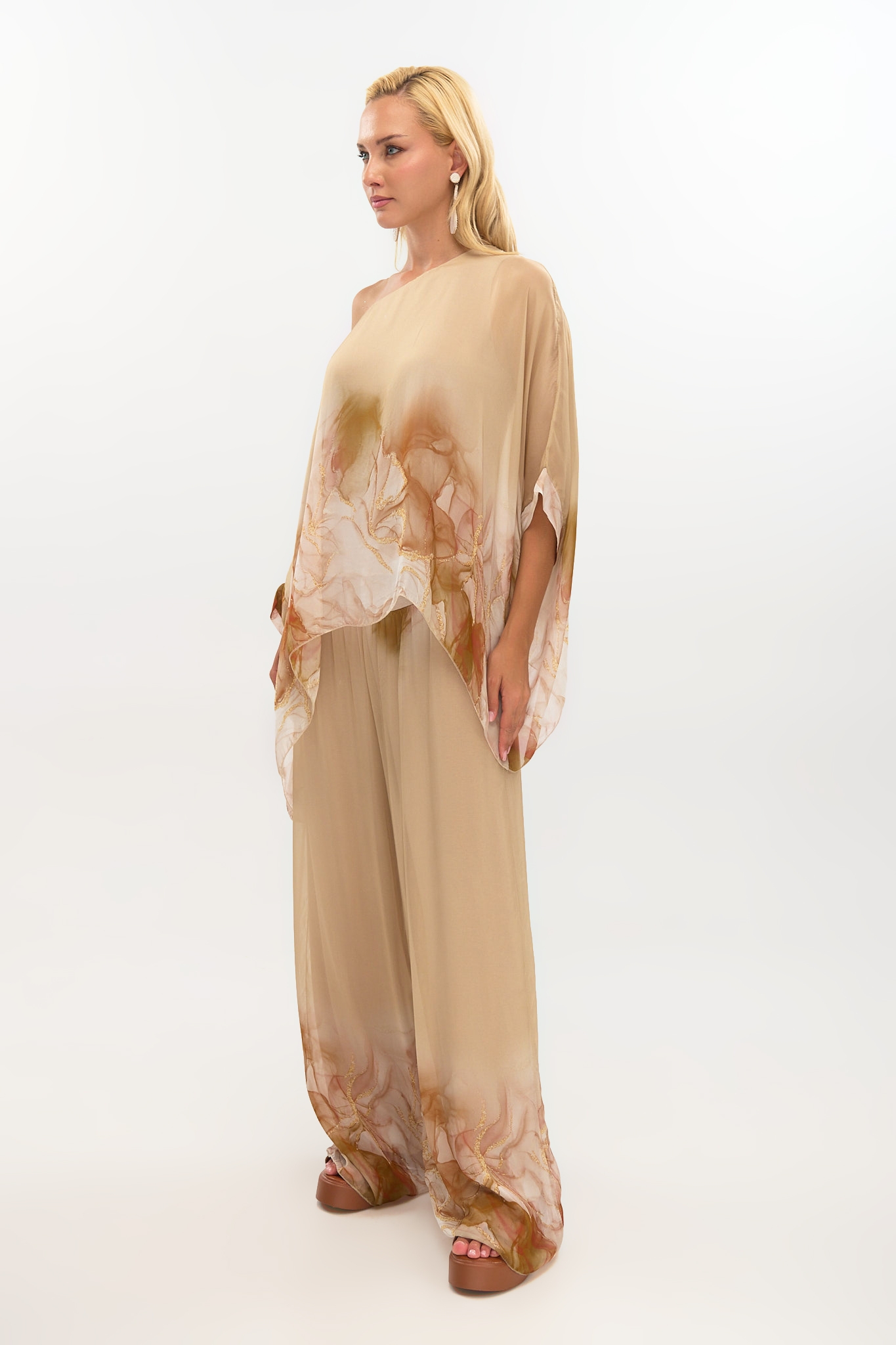 Aerial Silk Wide Leg Pants