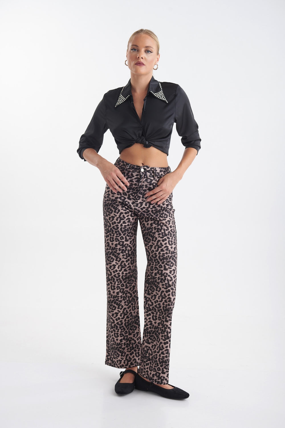 Animal Print Jeans Pants