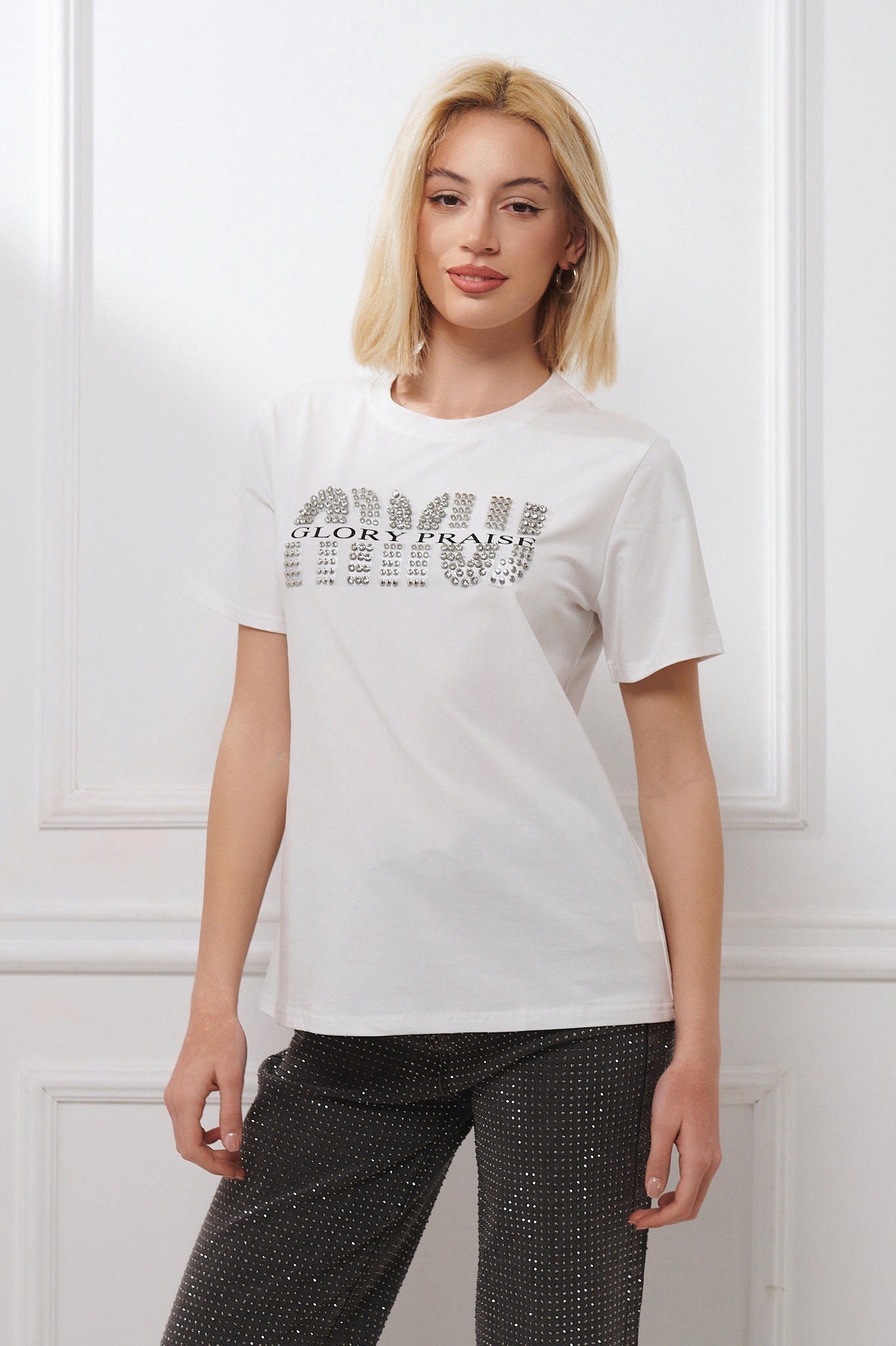 T-shirt With Rhinestones