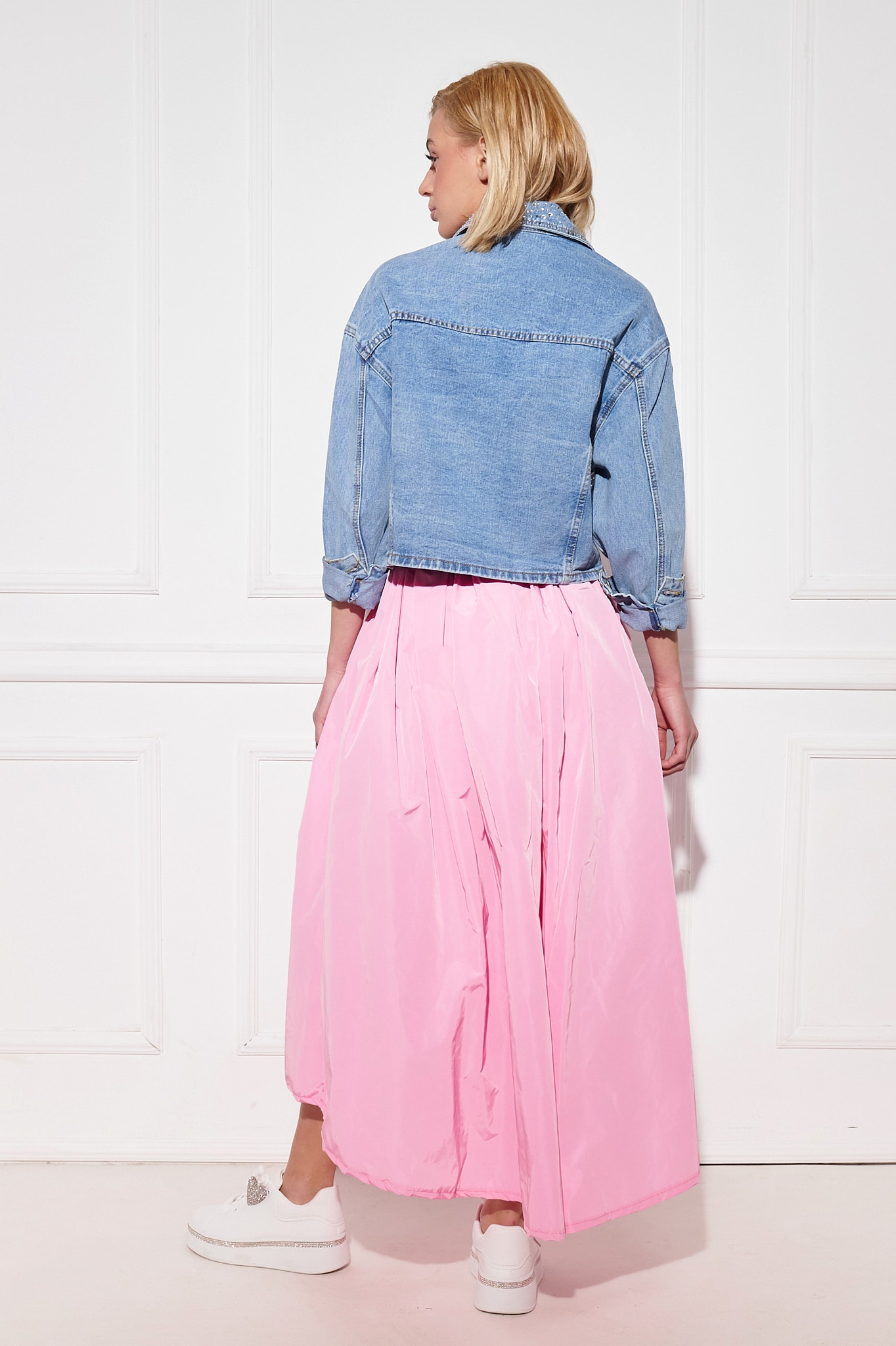 Rhinestoned Denim Jacket