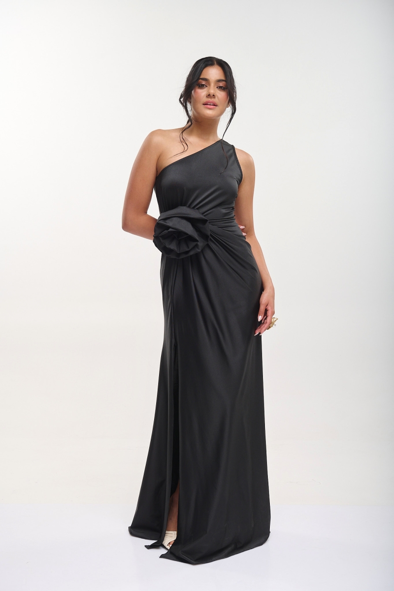 Maxi Dress With 3D Flower