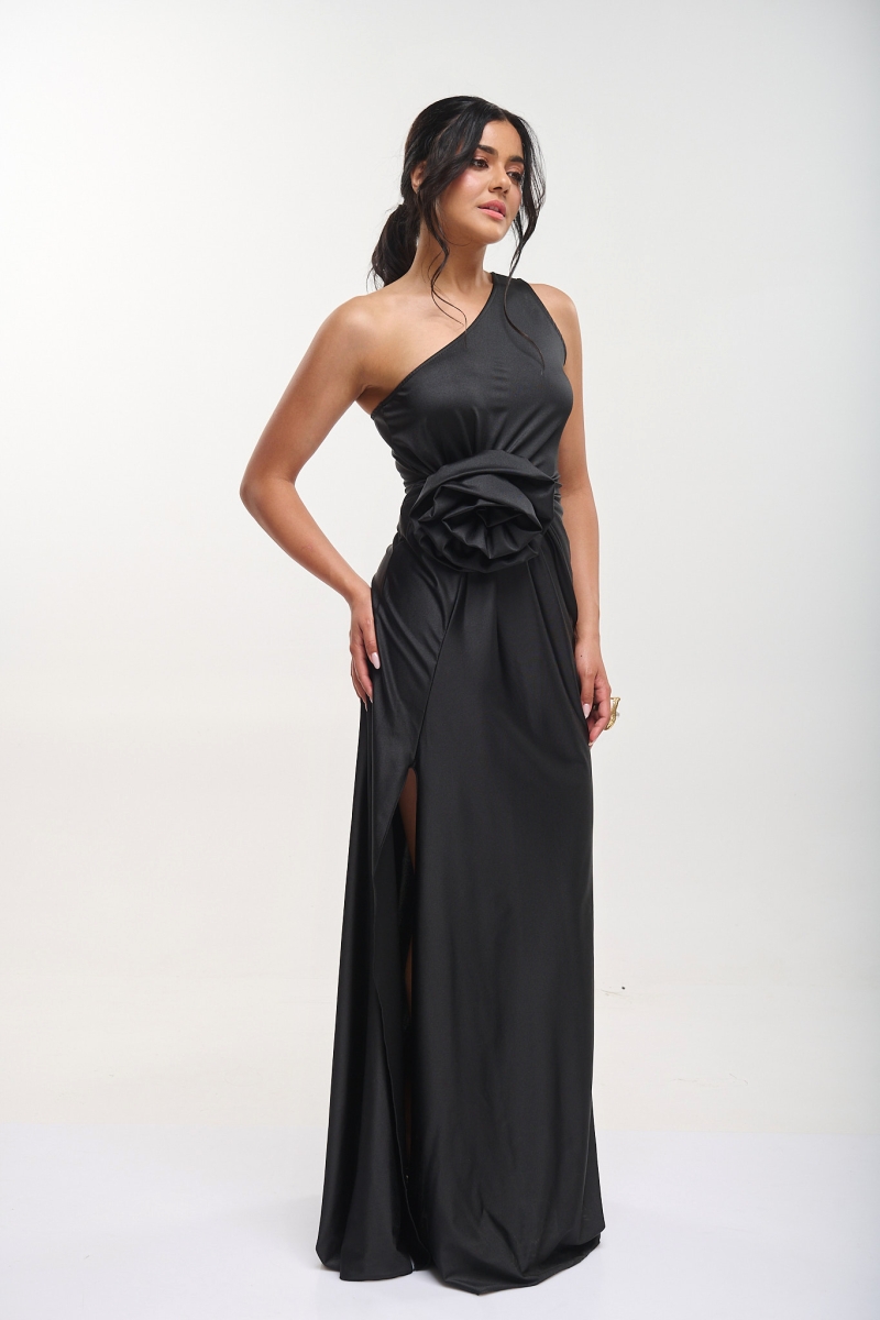Maxi Dress With 3D Flower