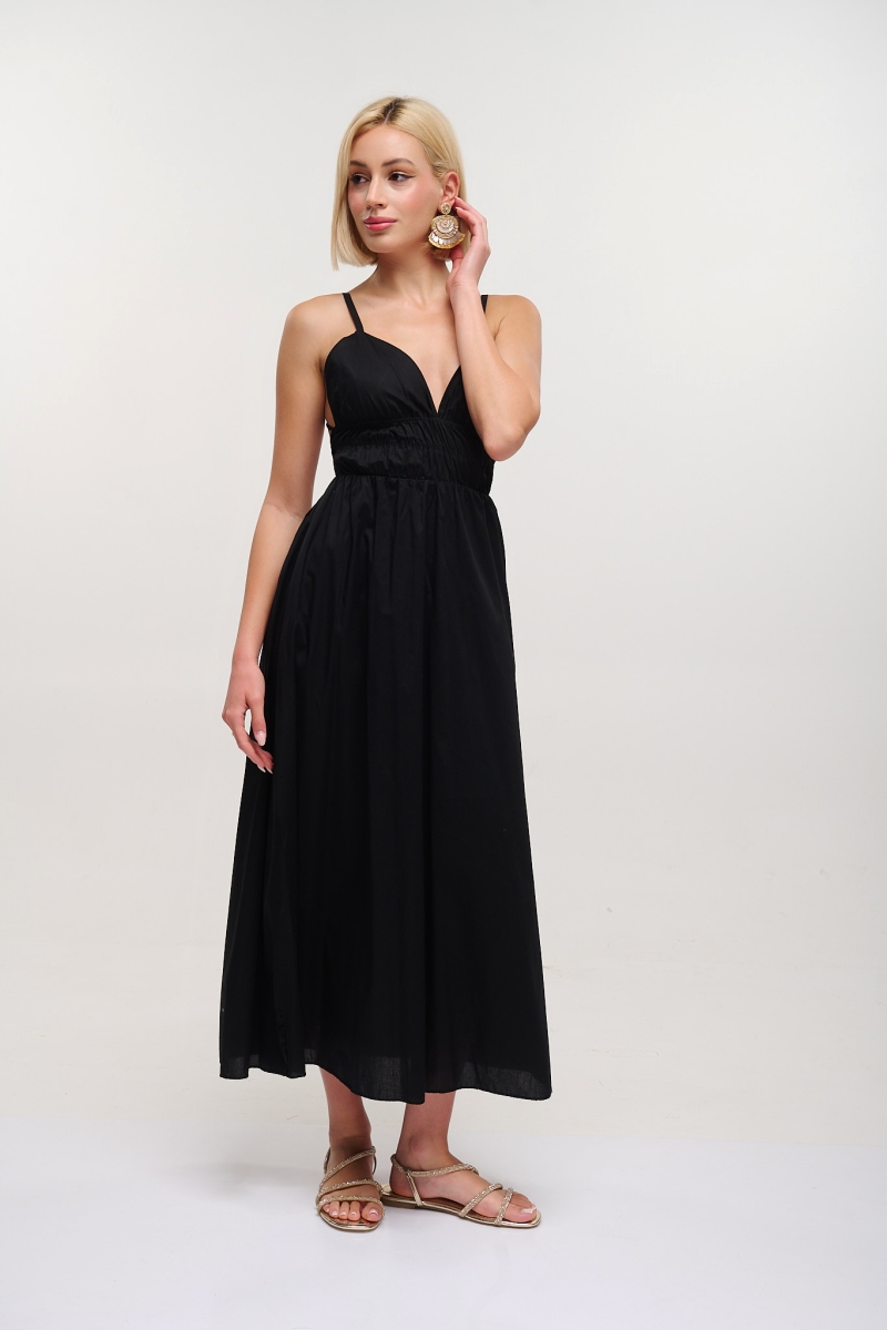 Open Back Knotted Maxi Dress