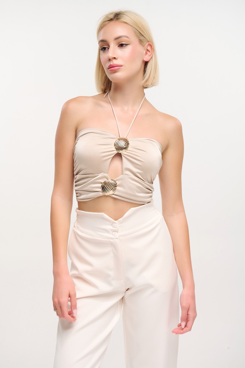 Shells Detailed Cropped Top