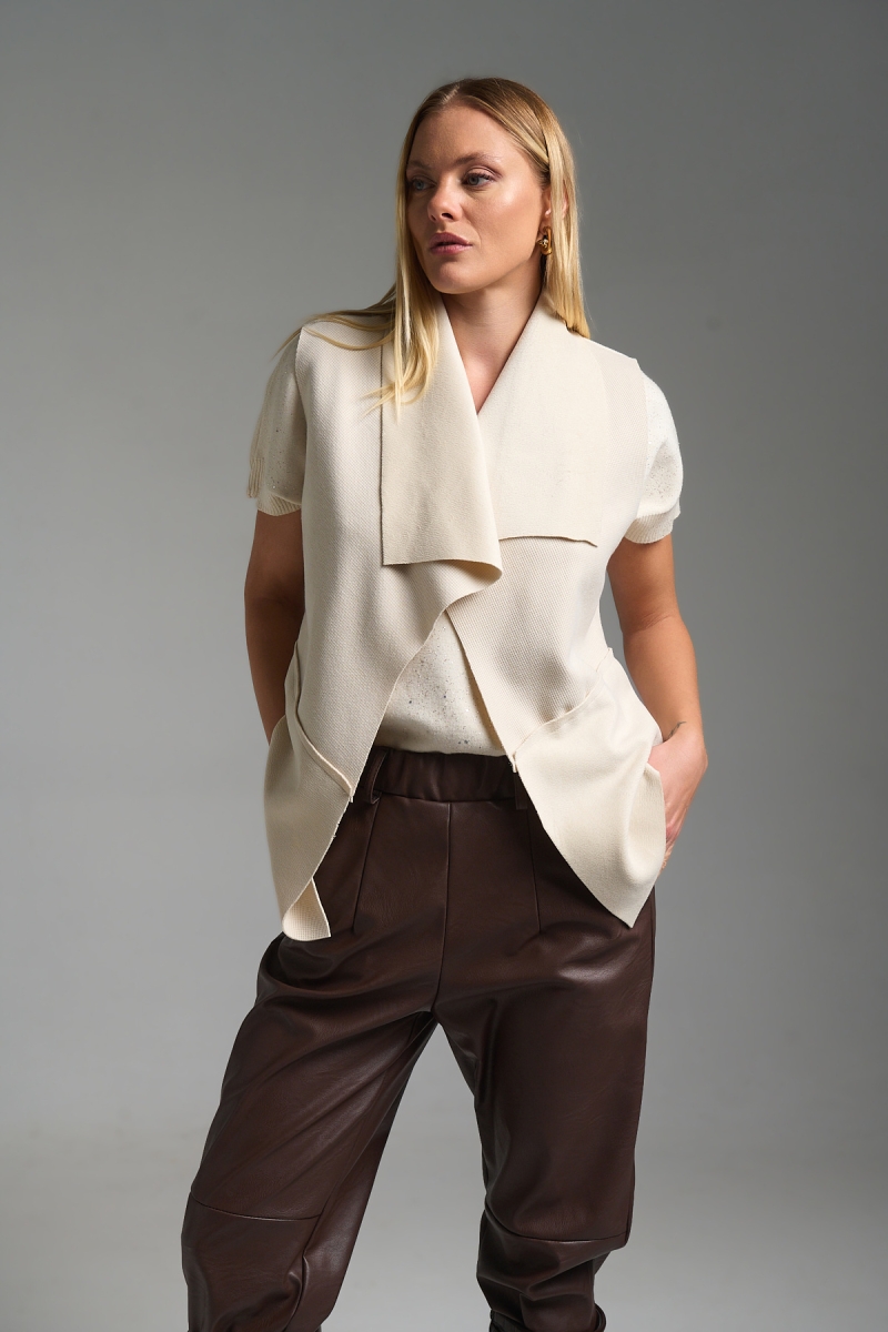 Γιλέκο Τσόχα Σουέτ Μέσα Με Μύτες