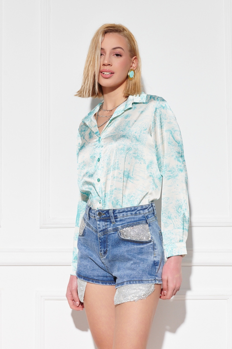 Satin Printed Shirt