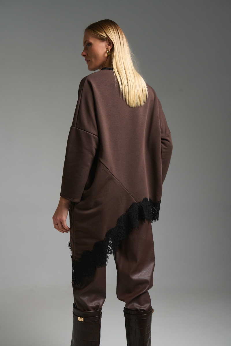 Μπλούζα Φούτερ Μύτη Με Δαντέλα