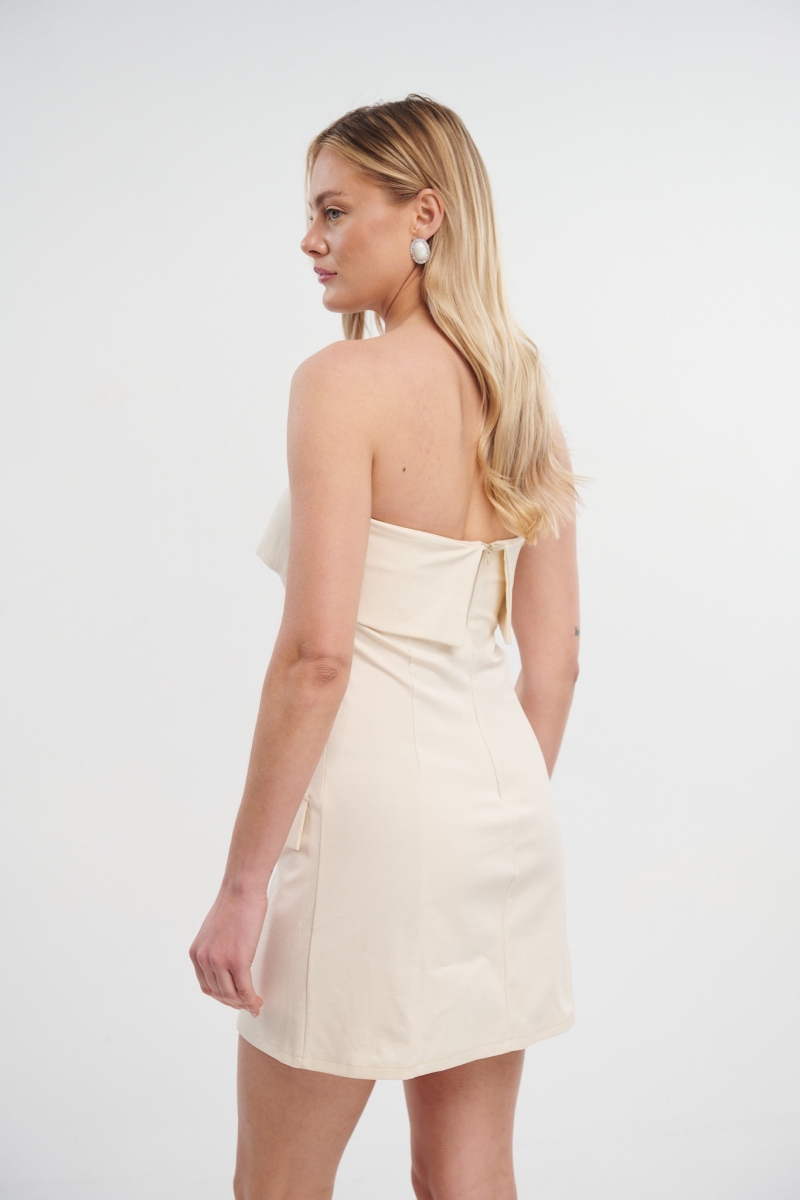 Mini Strapless Dress With Pocket