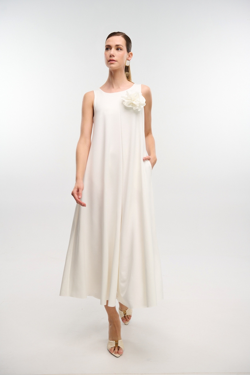 Oversized Jumpsuit With Brooch
