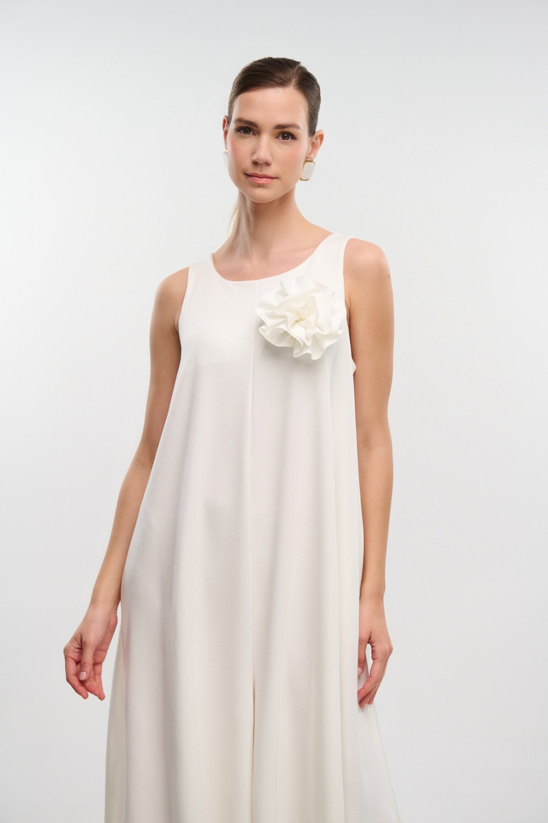 Oversized Jumpsuit With Brooch