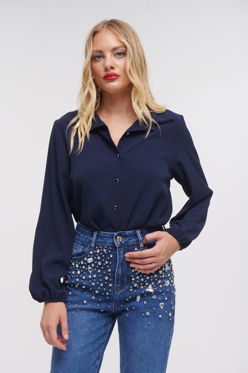 Golden Button Basic Shirt