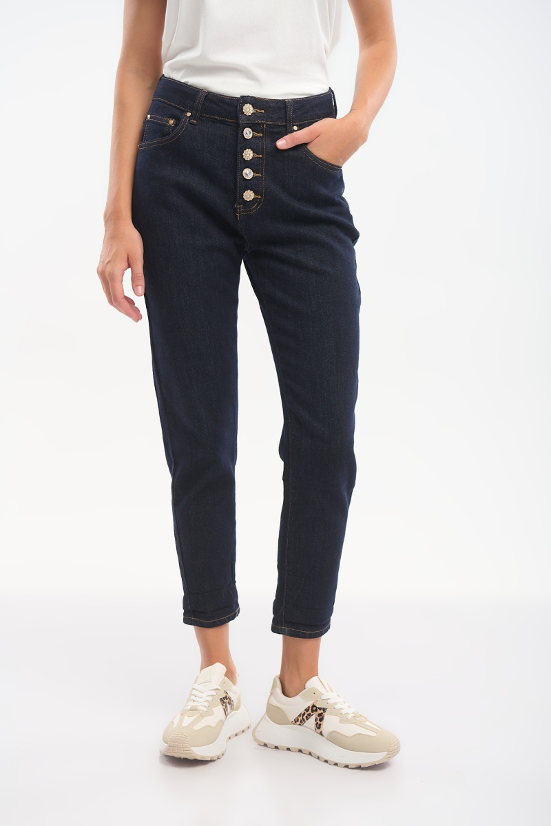 Τζιν Mom Fit Με Στράς