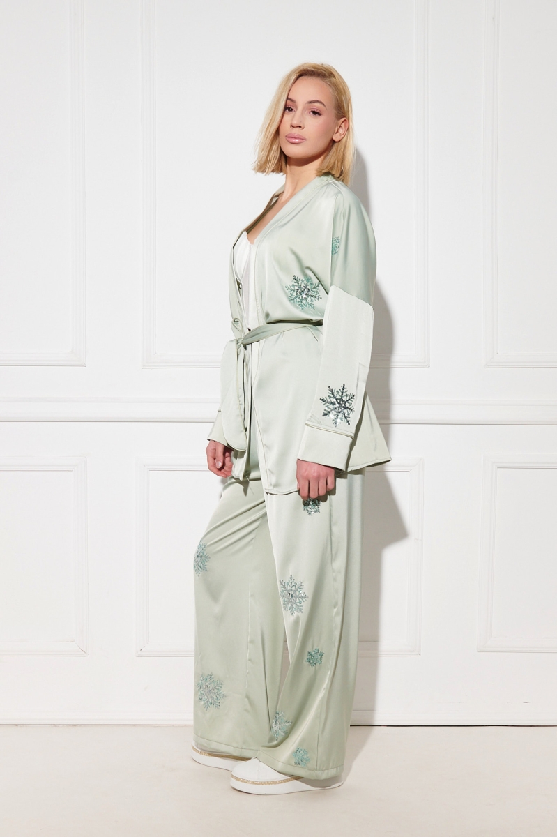 Satin Set Kimono & Pants