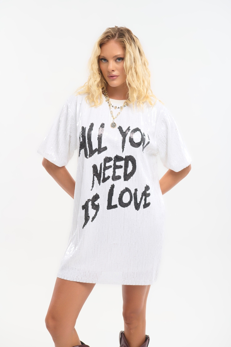 Μπλουζοφόρεμα Παγιετένιο Love