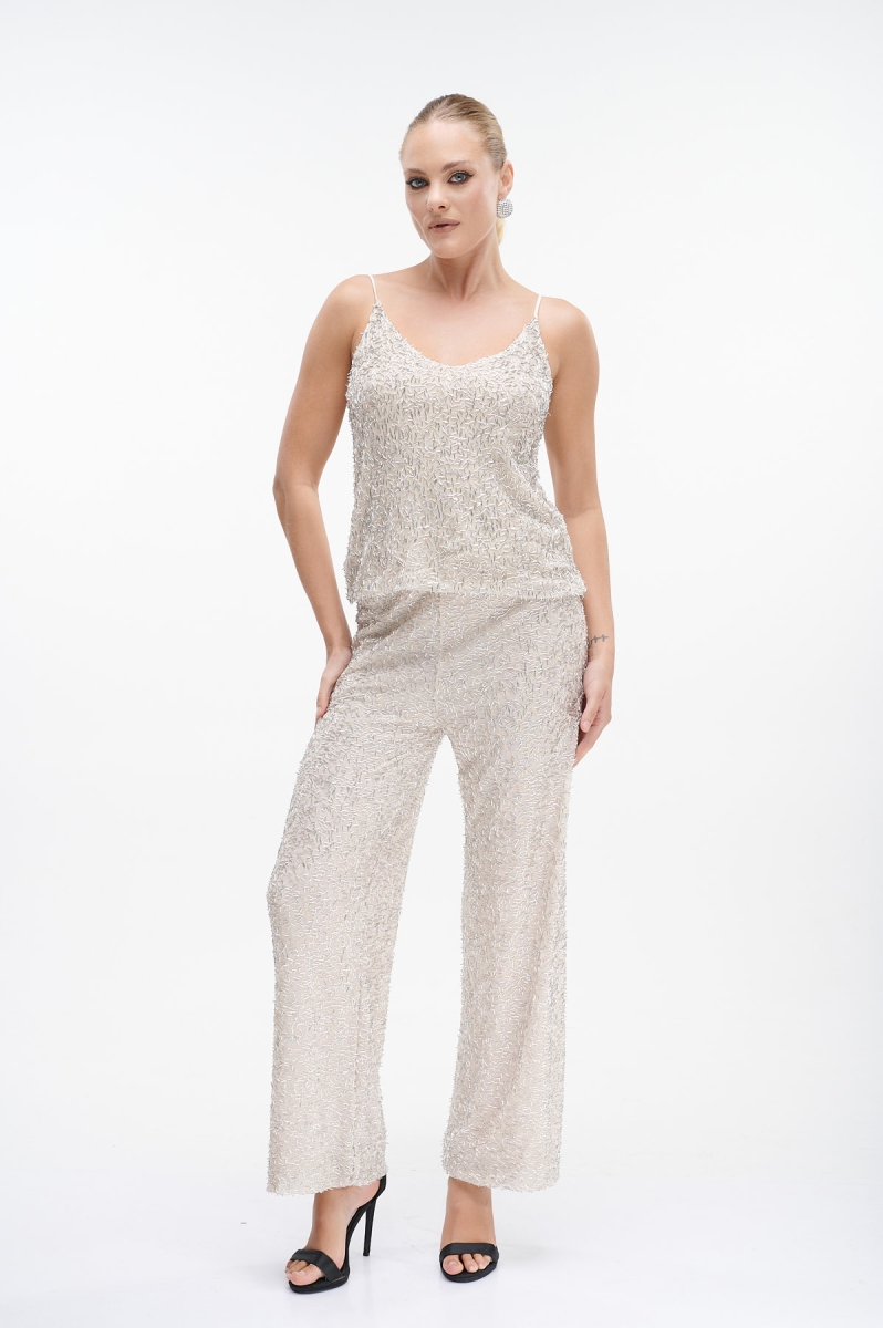 Sequin Wide Leg Pants