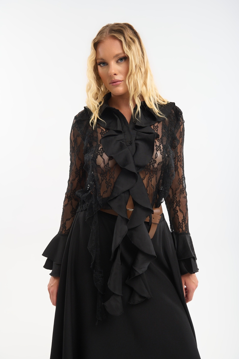 Ruffle Lace Shirt