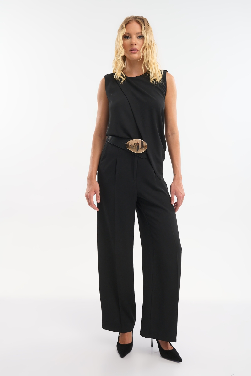 Kelly’s Sleeveless Top with Back Cut-Outs