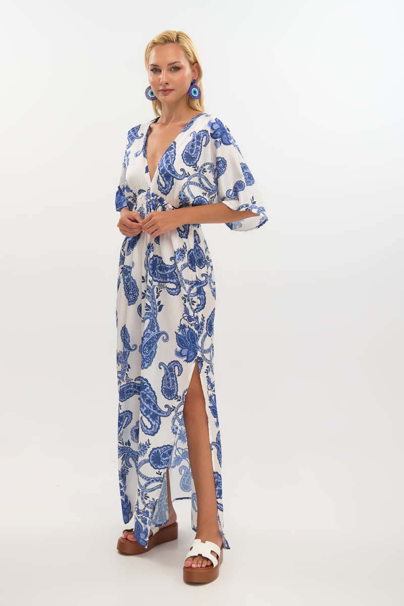 Kelly's Φόρεμα Με Print Λαχούρ Maxi