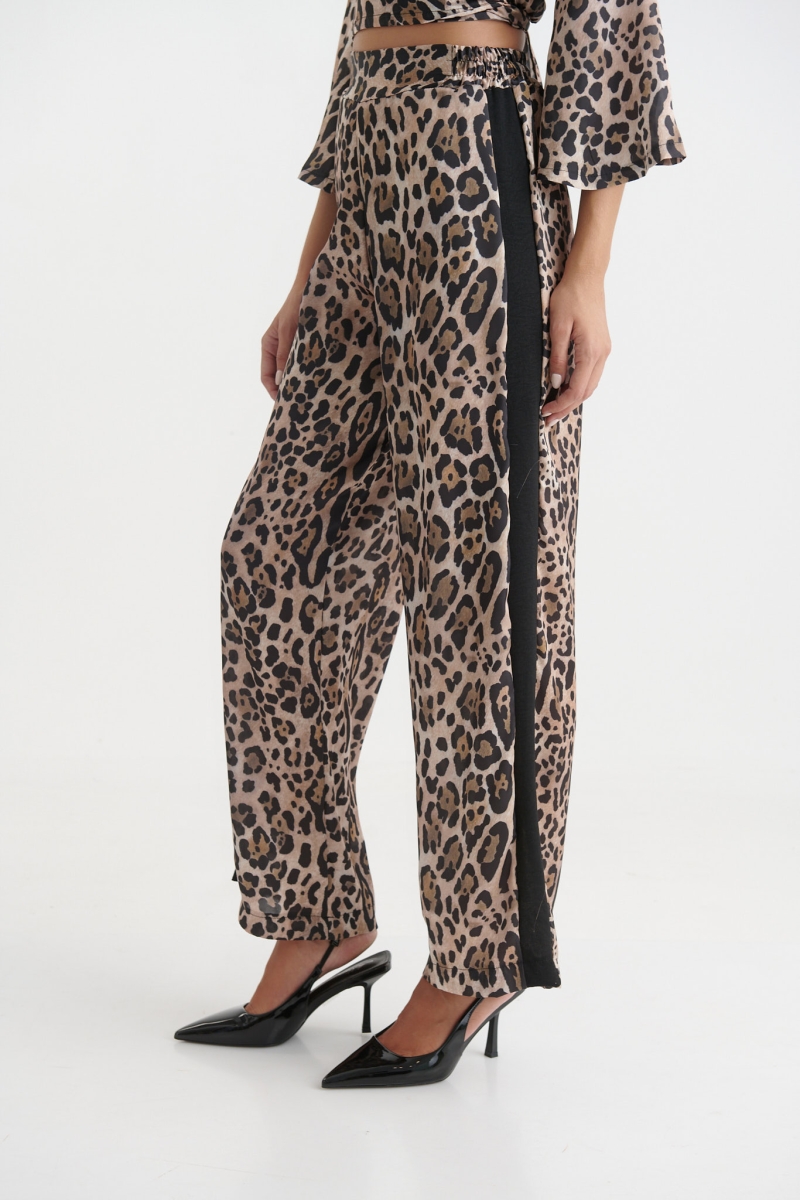 Kelly's Animal Printed Wide Leg Pants