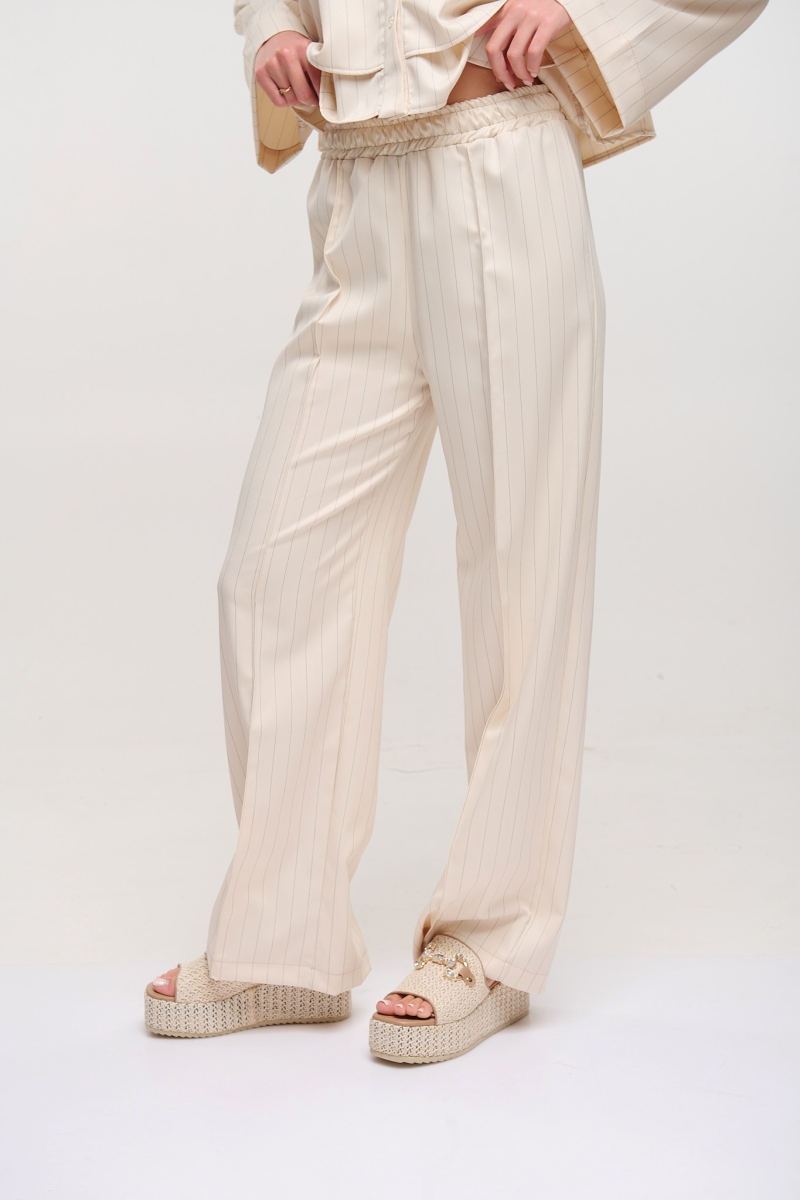 Striped Elastic Waist Pants Designed by Kellys