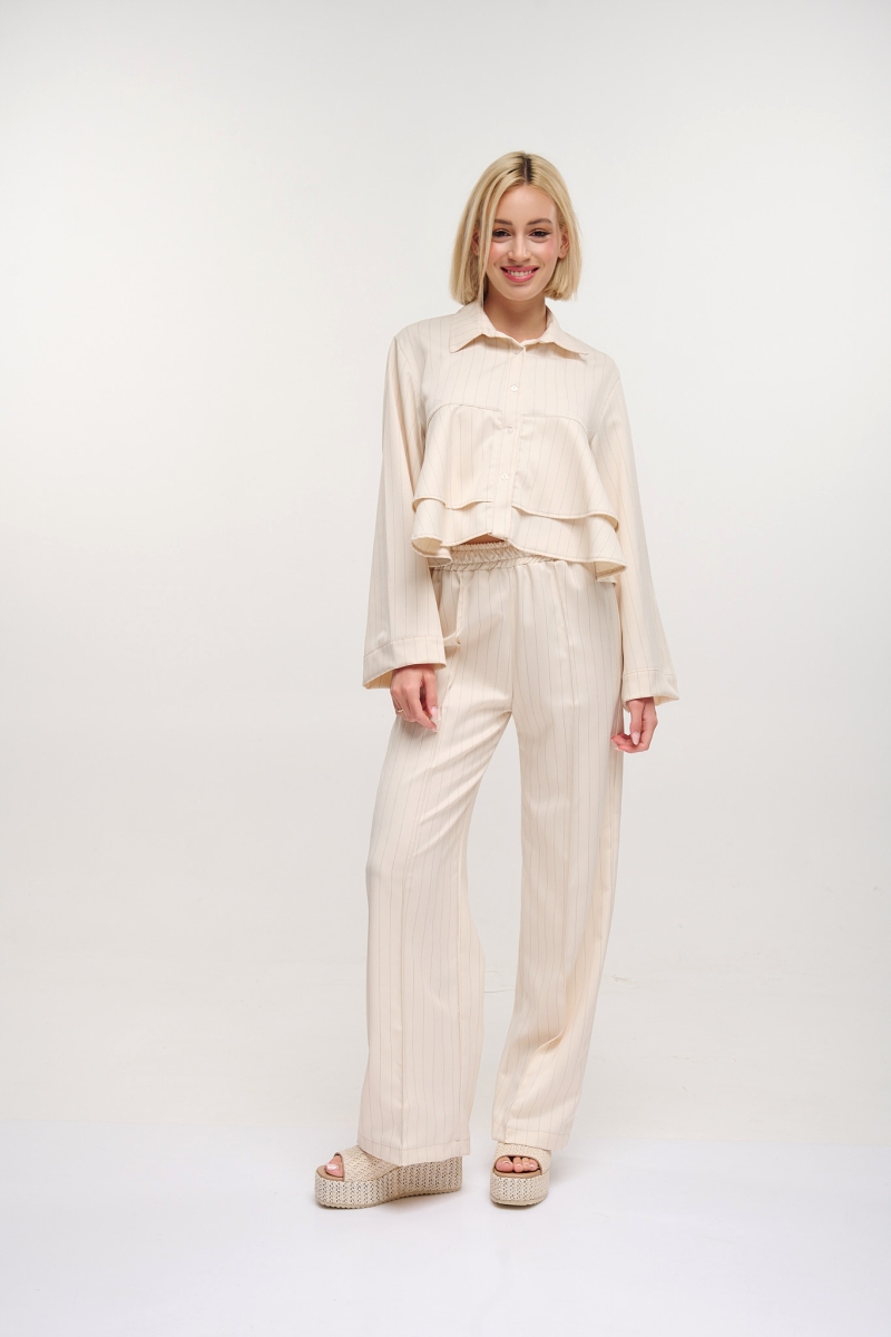 Striped Elastic Waist Pants Designed by Kellys