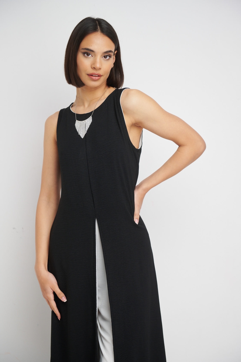Kelly's Sleeveless Two Colored Jumpsuit
