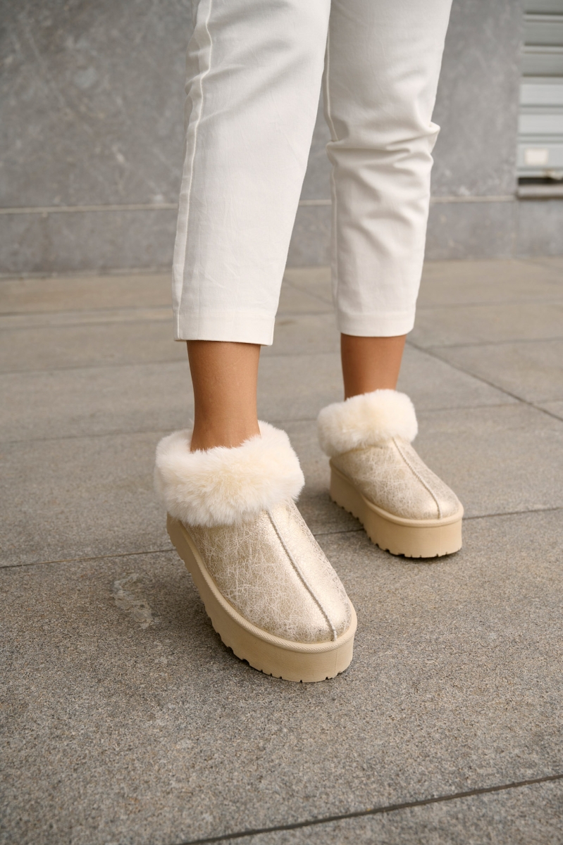 Furred Ugg Ankle Boots