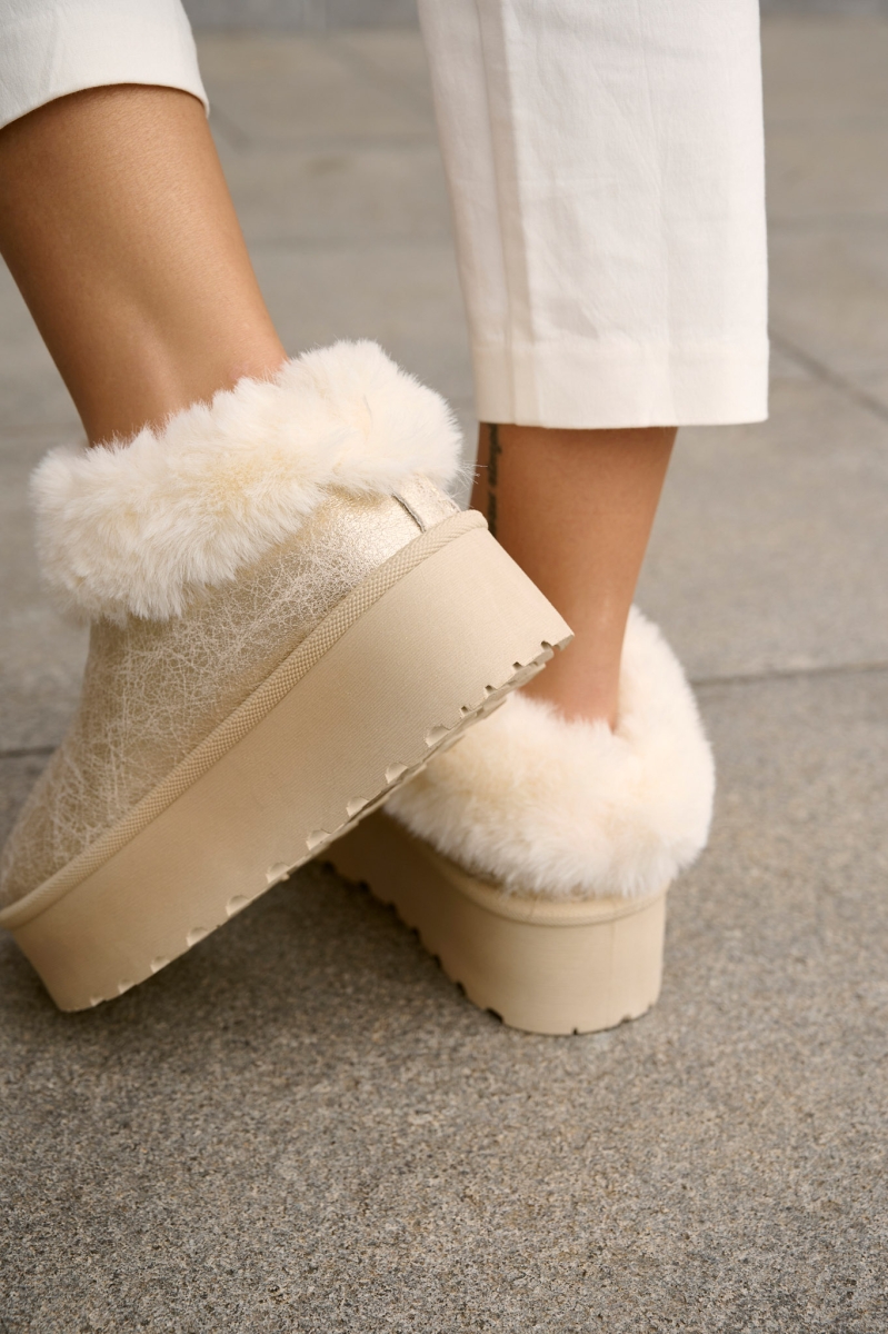 Furred Ugg Ankle Boots