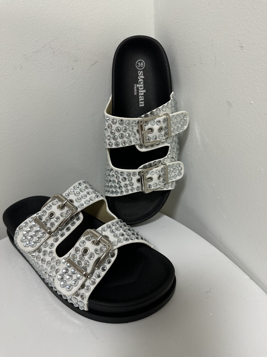 Rhinestone Detailed Slippers
