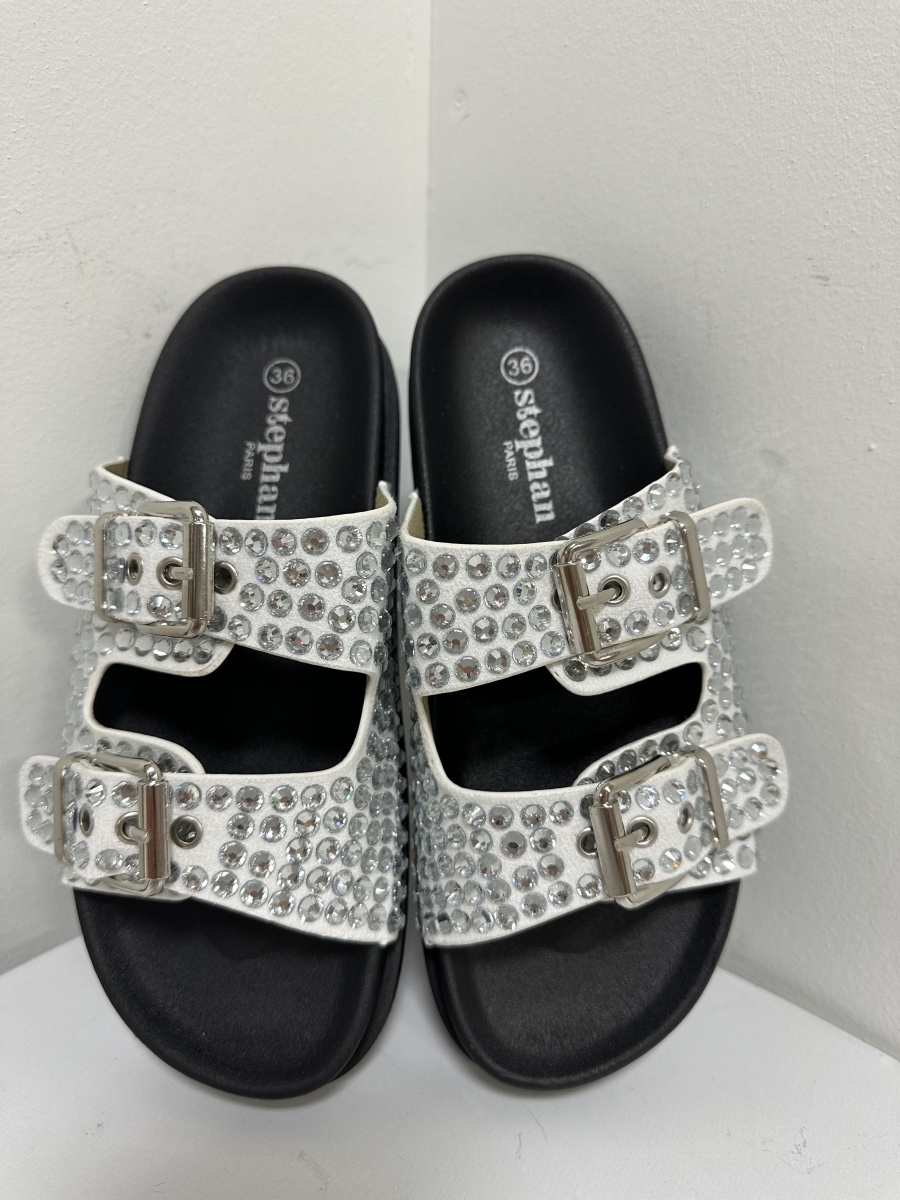 Rhinestone Detailed Slippers