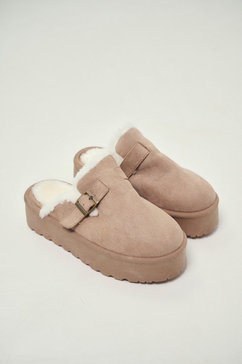 Παντόφλα Δίπατη Γούνα Μέσα