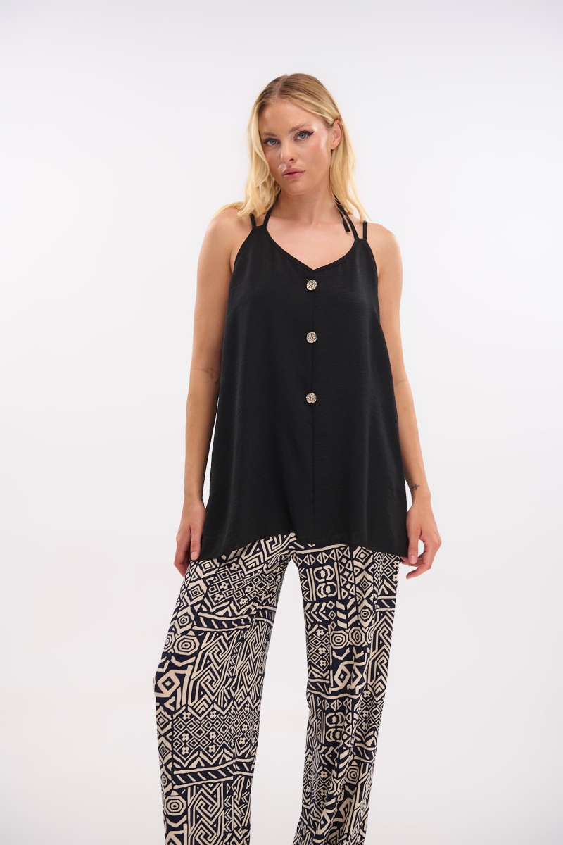 Top with Double Straps and Buttons