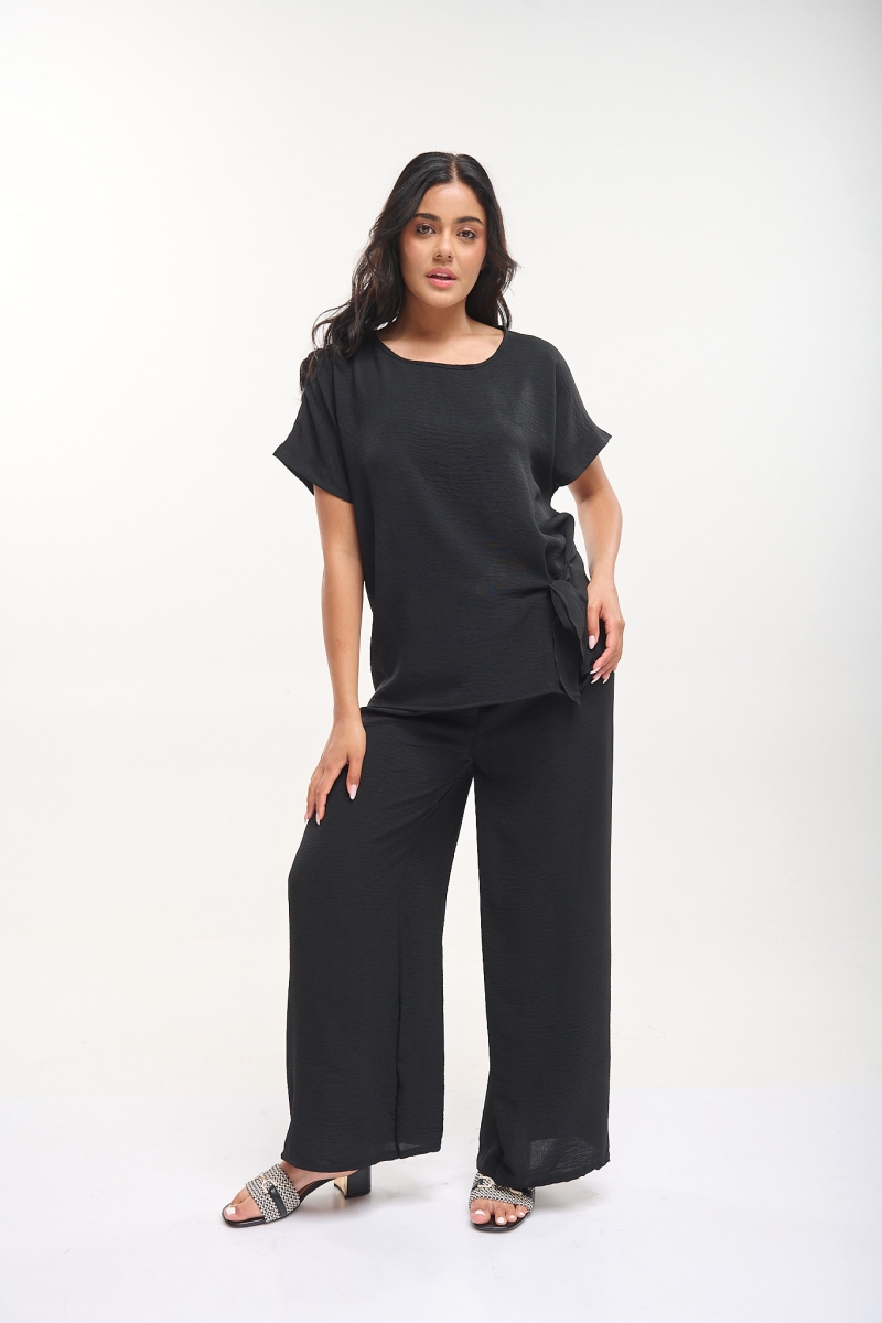 Crepe Blouse With Side Tie