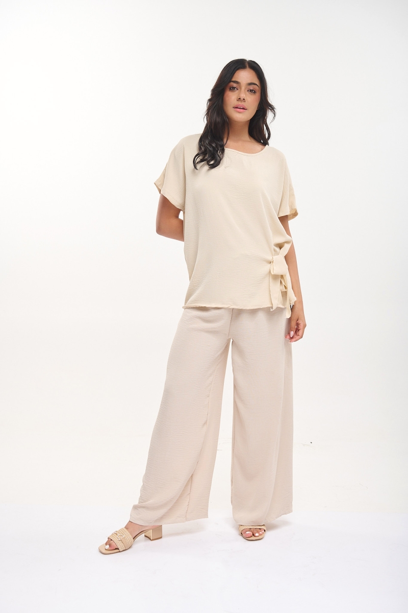 Crepe Blouse With Side Tie
