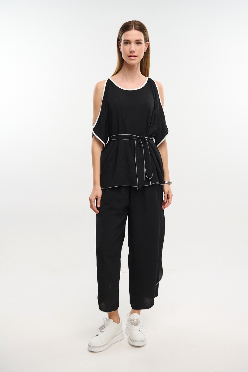 Set Blouse WIth Tie & Pants