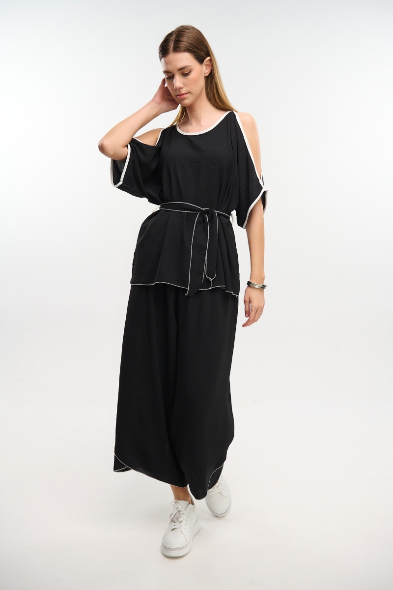 Set Blouse WIth Tie & Pants