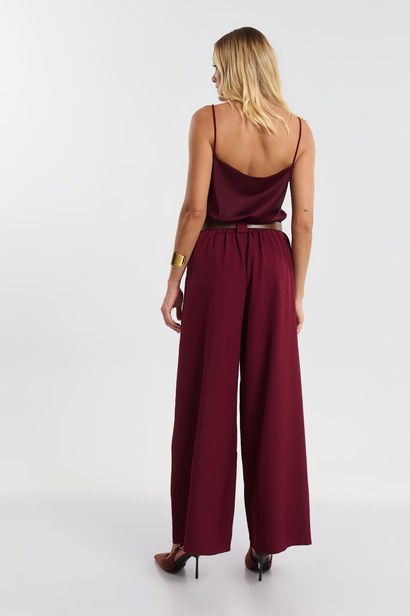 Belted Wide Leg Pants