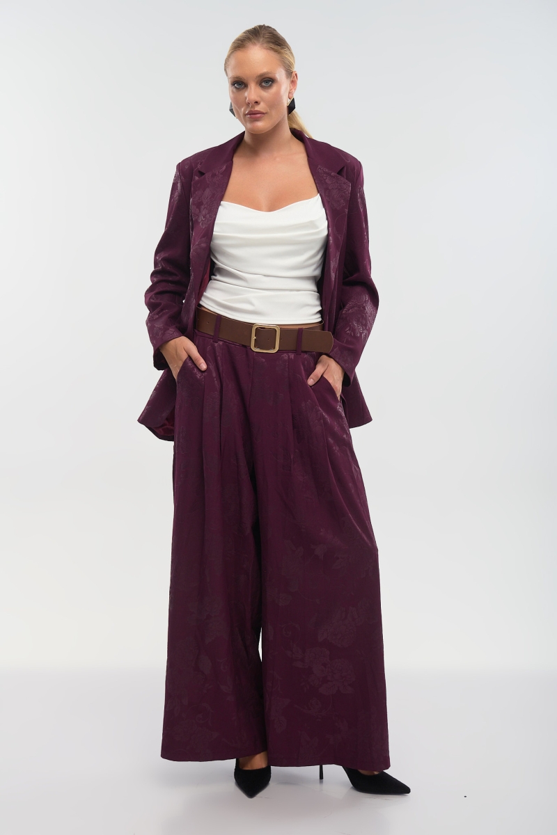 Brocade-Texture Blazer