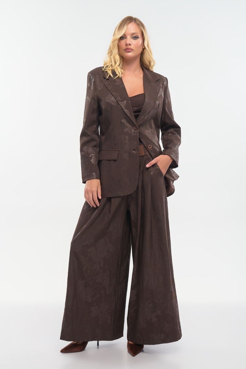 Brocade-Texture Blazer