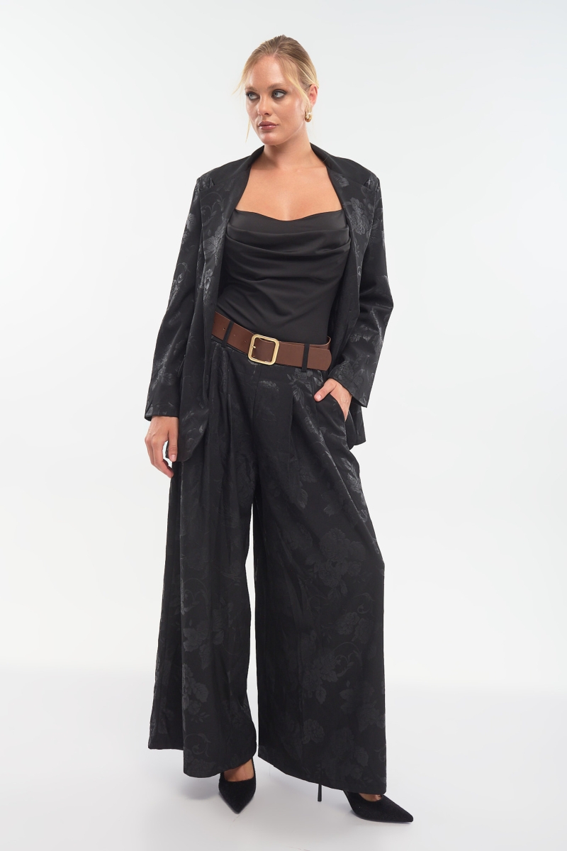 Brocade-Texture Blazer