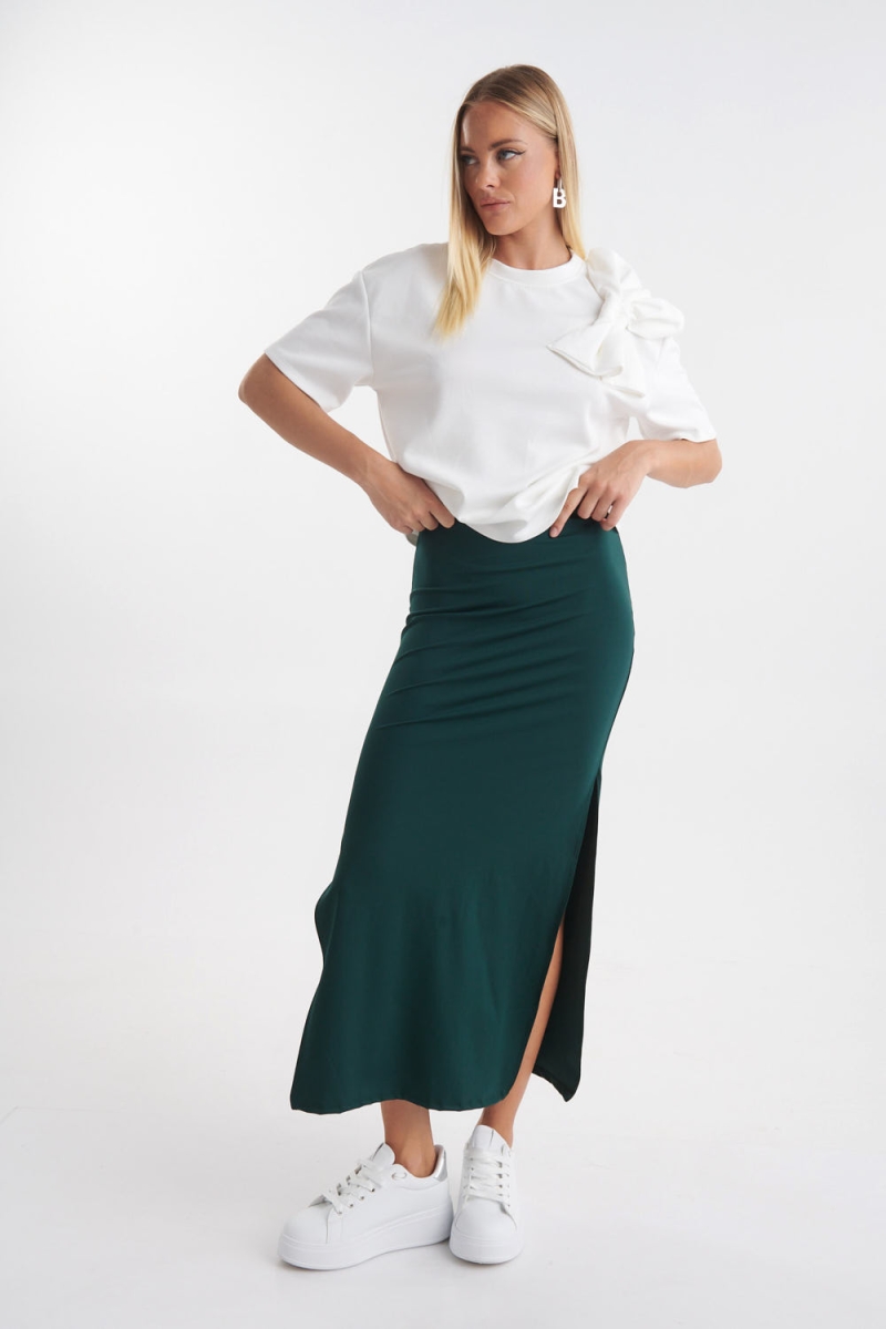 Elastic Maxi Skirt