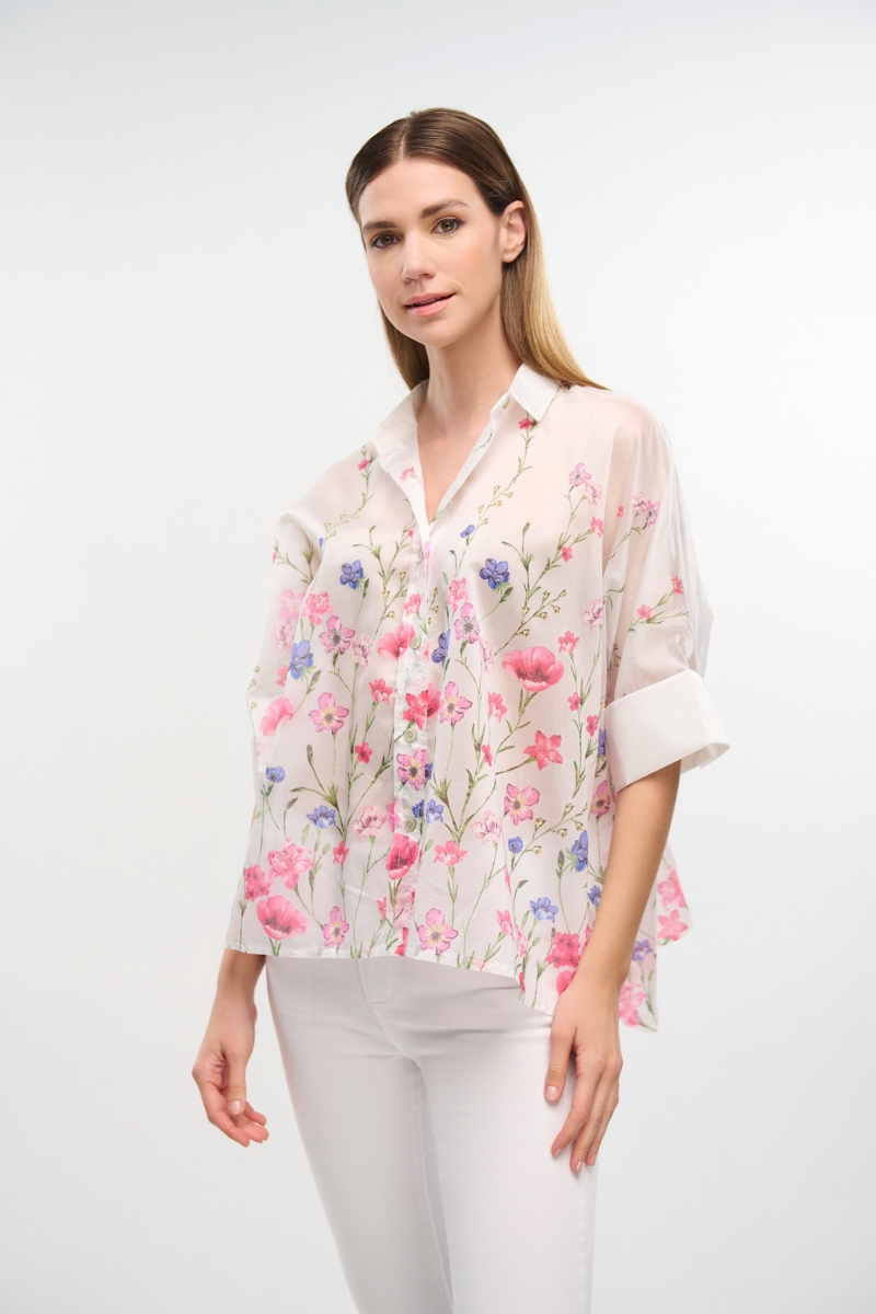 Cthrou Shirt With Floral Print