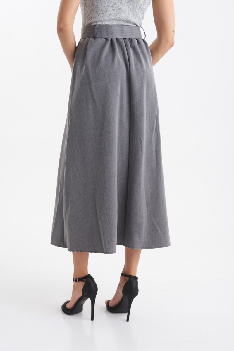 Belted Maxi Skirt