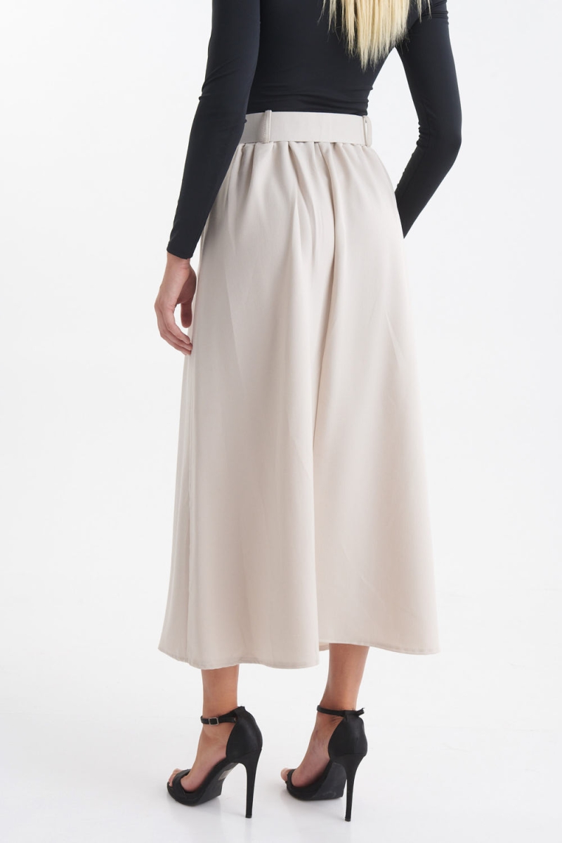 Belted Maxi Skirt