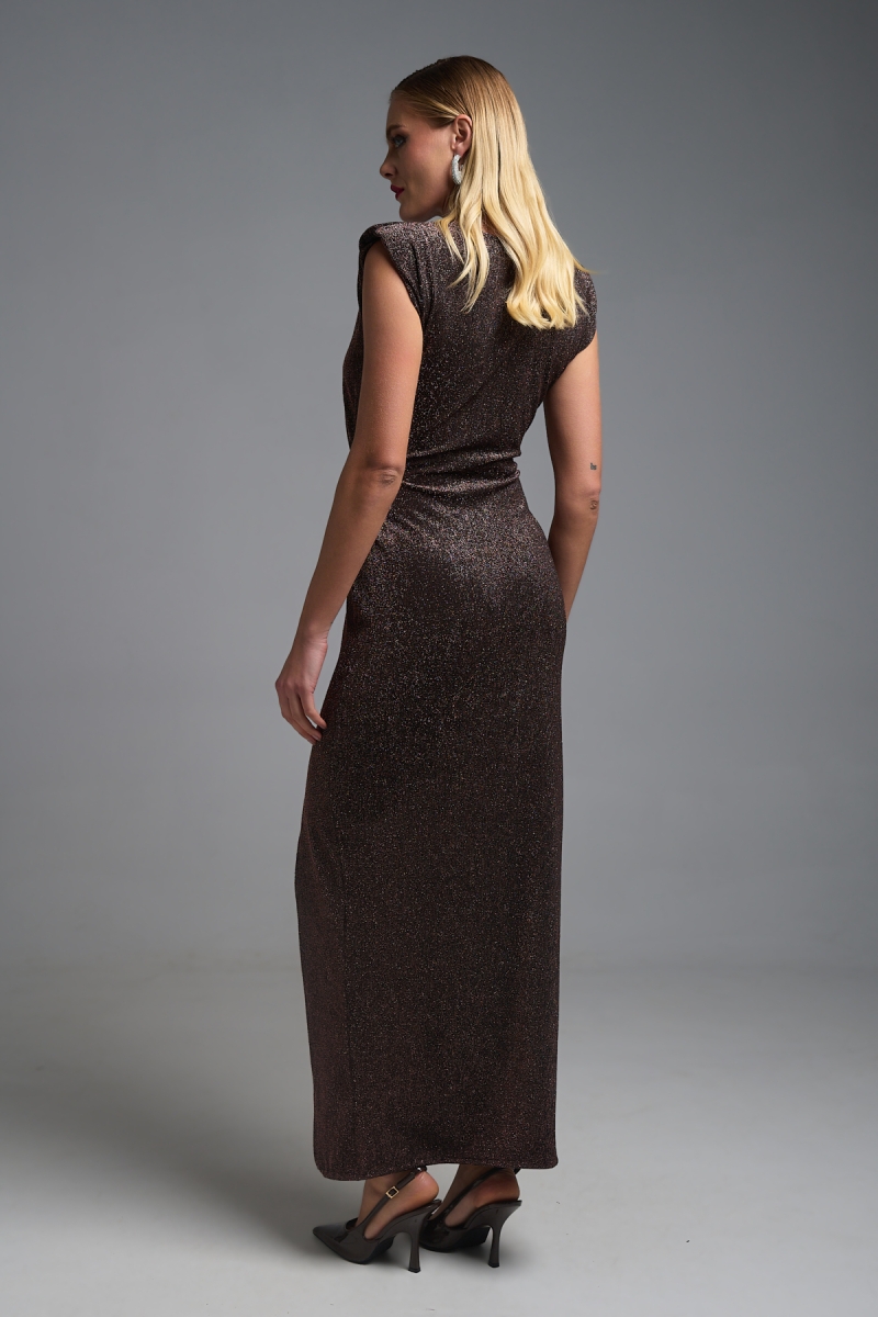 Φόρεμα Μάξι Αμάνικο Glitter Αλυσίδα