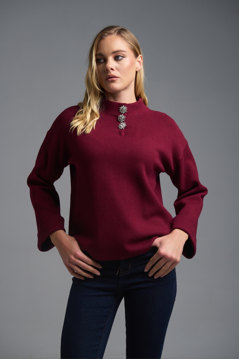 Μπλούζα Ρεβέρ 3 Λουλούδια Στρας